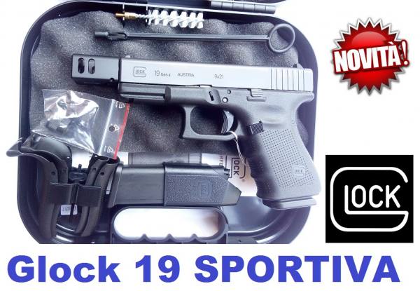 Glock NOVITA' 19 SPORTIVA GEN 4 9x21mm