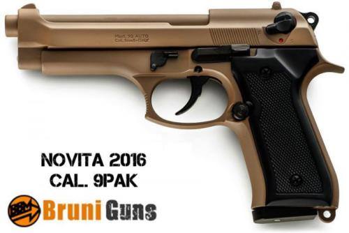 Pistola a salve BRUNI-BERETTA 92 - 9.mm TAN NEWS Sabbia