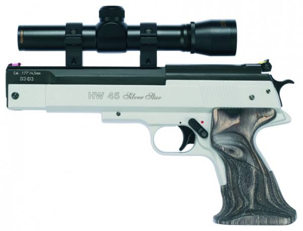 Pistola ad aria compressa Weihrauch HW 45 Silver Star Cal. 4,5 mm LIBERA VENDITA!