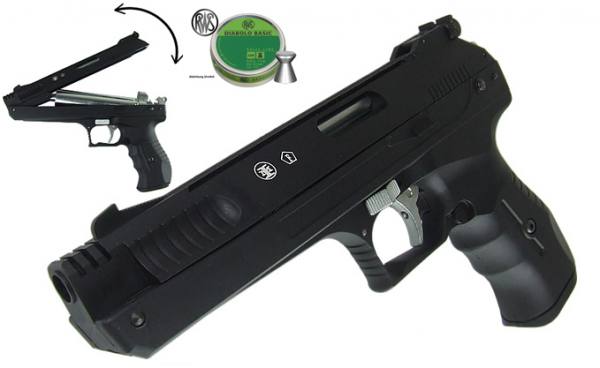 S-9 pistola ad aria compressa PCA Cal. 4,5 mm + custodia + 500 diabolos (proiettili). LIBERA VENDITA!