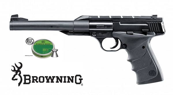 Pistola ad aria compressa Browning Buck Mark URX cal. 4,5 mm + 500 diabolos (proiettili). LIBERA VENDITA!