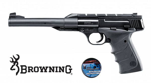 Pistola ad aria compressa Browning Buck Mark URX cal. 4,5 mm + Proiettili. ARMA DI LIBERA VENDITA A MAGGIORENNI!