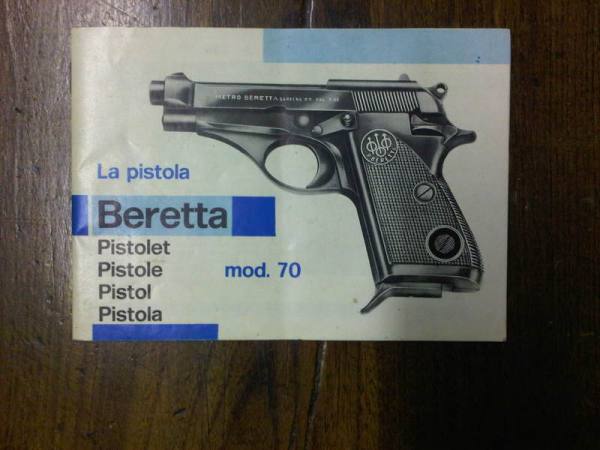 Cedo libretto Istruzioni di pistola Beretta modello 70, cal. 7,65