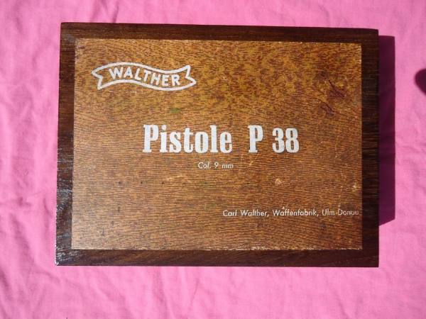 Cassetta in legno per pistola Walther P38