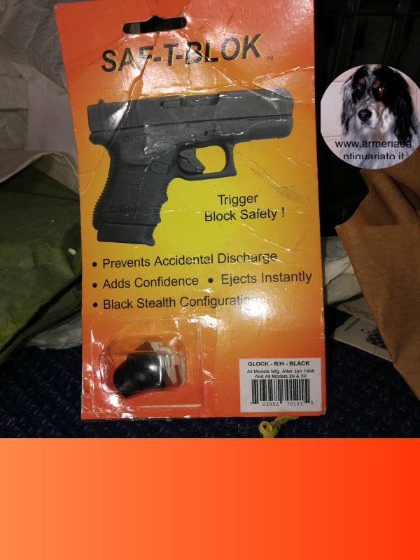 Glock safe t block sicurazza per grilletto euro 18,