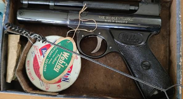pistola Webley and Scott Mark 1 aria compressa