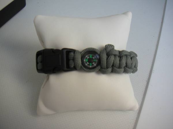 braccialetto paracord grigio