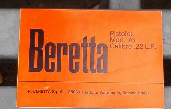 Manuale Beretta 76