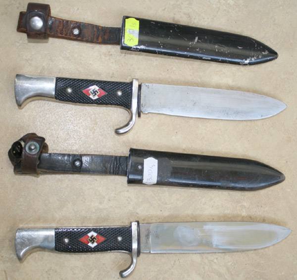 2 Original German WW2 HJ Knives, WKC Solingen, RZM M7//13